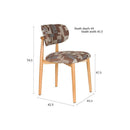 Hospitality furniture - Brown Printed Dining Chairs (2) - www.oroatrade.com