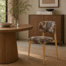 Hospitality furniture - Brown Printed Dining Chairs (2) - www.oroatrade.com