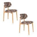 Hospitality furniture - Brown Printed Dining Chairs (2) - www.oroatrade.com