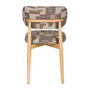 Hospitality furniture - Brown Printed Dining Chairs (2) - www.oroatrade.com