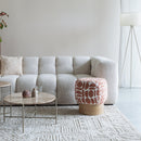 Patterned Fabric Stool | DF Cyril