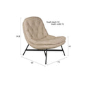 Hospitality furniture - Beige Tufted Lounge Chair - www.oroatrade.com