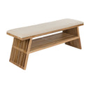 Contract furniture - Cotton Seat Teak Bench - www.oroatrade.com