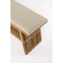 Contract furniture - Cotton Seat Teak Bench - www.oroatrade.com
