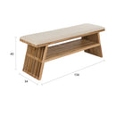 Contract furniture - Cotton Seat Teak Bench - www.oroatrade.com
