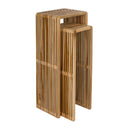 Hospitality furniture - Slatted Teak Plant Stand Set (2) - www.oroatrade.com