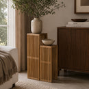 Hospitality furniture - Slatted Teak Plant Stand Set (2) - www.oroatrade.com
