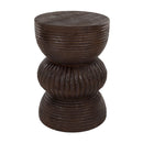 Hospitality furniture - Brown Wooden Fluted Side Table - www.oroatrade.com