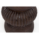 Hospitality furniture - Brown Wooden Fluted Side Table - www.oroatrade.com
