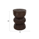 Hospitality furniture - Brown Wooden Fluted Side Table - www.oroatrade.com