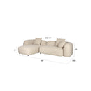 Beige Sofa with Chaise Lounge | DF Perry
