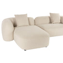 Beige Sofa with Chaise Lounge | DF Perry