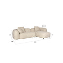 Beige Sofa with Chaise Lounge | DF Perry