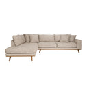 Hospitality furniture - Brown Fabric Sectional Sofa - www.oroatrade.com