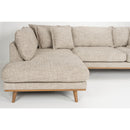 Hospitality furniture - Brown Fabric Sectional Sofa - www.oroatrade.com