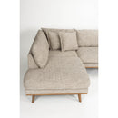 Hospitality furniture - Brown Fabric Sectional Sofa - www.oroatrade.com