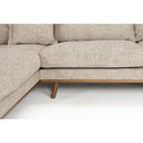 Hospitality furniture - Brown Fabric Sectional Sofa - www.oroatrade.com