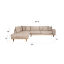 Hospitality furniture - Brown Fabric Sectional Sofa - www.oroatrade.com