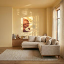 Hospitality furniture - Brown Fabric Sectional Sofa - www.oroatrade.com