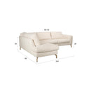 Hospitality furniture - Beige Fabric Corner Sofa - www.oroatrade.com