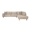 Hospitality furniture - Brown Fabric Sectional Sofa - www.oroatrade.com