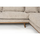 Hospitality furniture - Brown Fabric Sectional Sofa - www.oroatrade.com