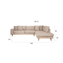 Hospitality furniture - Brown Fabric Sectional Sofa - www.oroatrade.com