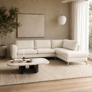 Hospitality furniture - Beige Fabric Corner Sofa - www.oroatrade.com