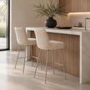 Upholstered High-Back Counter Stools (2) | DF Jacques