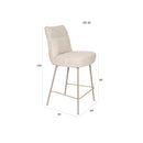 Upholstered High-Back Counter Stools (2) | DF Jacques