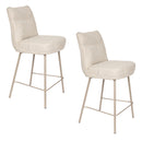 Upholstered High-Back Counter Stools (2) | DF Jacques