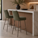 Upholstered High-Back Counter Stools (2) | DF Jacques