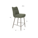 Upholstered High-Back Counter Stools (2) | DF Jacques