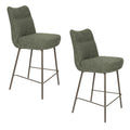 Upholstered High-Back Counter Stools (2) | DF Jacques