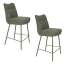 Upholstered High-Back Counter Stools (2) | DF Jacques