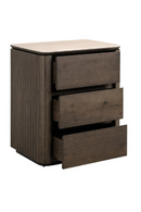 Brown Oak 3-Drawer Nightstand | Richmond Interiors Ritz | Oroatrade.com