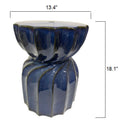 Modern European furniture - Twisted Hourglass Ceramic Garden Stool - www.oroatrade.com