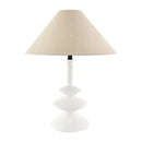 Contract furniture - White Empire Linen Table Lamp - www.oroatrade.com