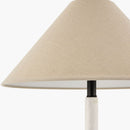 Contract furniture - White Empire Linen Table Lamp - www.oroatrade.com