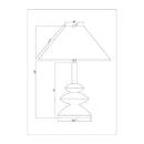 Contract furniture - White Empire Linen Table Lamp - www.oroatrade.com
