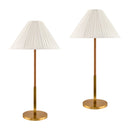 Modern European furniture - White Cotton Accent Table Lamps (2) - www.oroatrade.com