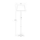 Cream Linen Accent Floor Lamp | Kuda Home Aberdeen