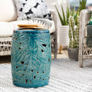 Contract furniture - Carved Green Ceramic Garden Stool - www.oroatrade.com