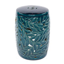 Contract furniture - Carved Green Ceramic Garden Stool - www.oroatrade.com
