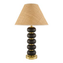 Modern European furniture - Black Wooden Seagrass Table Lamp - www.oroatrade.com