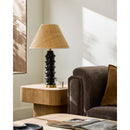 Modern European furniture - Black Ceramic Seagrass Table Lamp - www.oroatrade.com