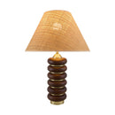 Modern European furniture - Brown Wooden Seagrass Table Lamp - www.oroatrade.com