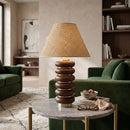 Modern European furniture - Brown Wooden Seagrass Table Lamp - www.oroatrade.com