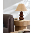 Modern European furniture - Brown Wooden Seagrass Table Lamp - www.oroatrade.com