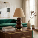 Modern European furniture - Brown Wooden Seagrass Table Lamp - www.oroatrade.com